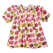 Load image into Gallery viewer, Girls Puff Sleeve Stevie- Pink Delicious Apples
