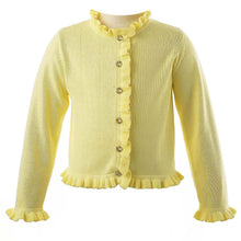 Load image into Gallery viewer, Yellow Frill Cardigan
