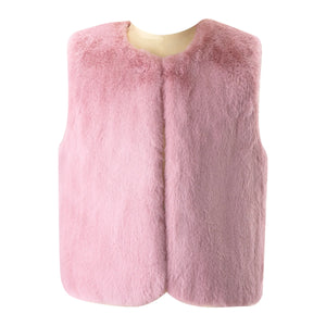 Pink Faux Fur Vest