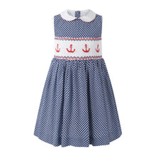 Load image into Gallery viewer, Anchor Smocked Dress
