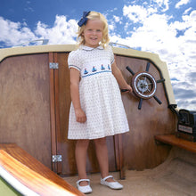 Load image into Gallery viewer, Sailboat Smocked Dress
