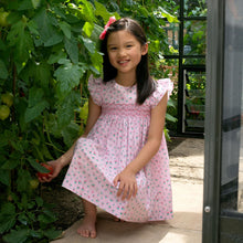 Load image into Gallery viewer, Flutter Sleeve Floral Smocked Dress
