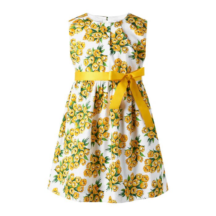 Tulip Bouquet Sash Dress