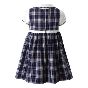 Check Pinafore Dress Set