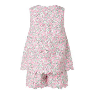 Scalloped Floral Top and Short Set