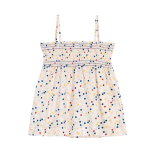 Sleeveless Colorful Dots Top