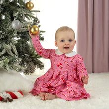 Load image into Gallery viewer, Baby Candy Cane Jersey Dress
