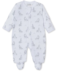 Grey Giraffe Glee Zip Footie