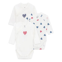 Load image into Gallery viewer, 3-Pack Wrap Heart Long-Sleeve Onesie
