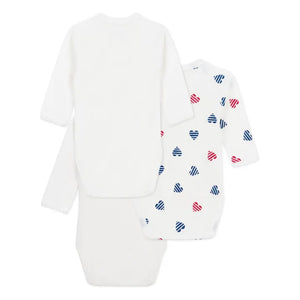 3-Pack Wrap Heart Long-Sleeve Onesie