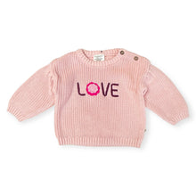 Load image into Gallery viewer, LOVE Embroidered Baby Pullover Sweater (Organic)
