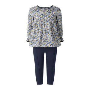 Floral Blouse and Legging Set