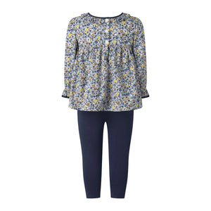 Floral Blouse and Legging Set