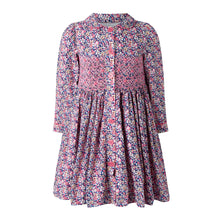 Load image into Gallery viewer, Floral Smocked Button-Front Dress
