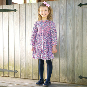 Floral Smocked Button-Front Dress