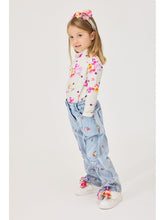 Load image into Gallery viewer, Floral Denim Jeans
