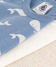 Load image into Gallery viewer, 3-Pack Whale Print Long Sleeve Onesies
