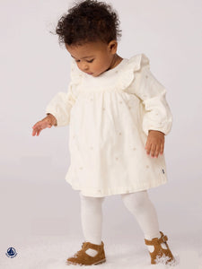 Baby Corduroy Dress with Silver Stars
