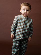 Load image into Gallery viewer, Baby Coffee Checks Brushed Pants
