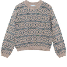 Load image into Gallery viewer, Alpaca Dark Reef Pattern Sweater
