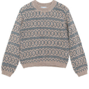 Alpaca Dark Reef Pattern Sweater