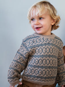 Alpaca Dark Reef Pattern Sweater