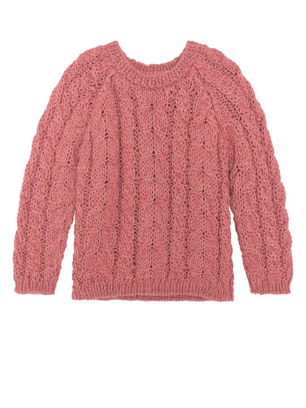 Alpaca Handknit Cable Sweater