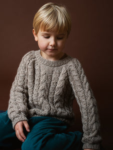 Alpaca Handknit Cable Sweater