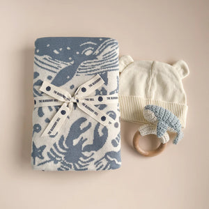 Nautical Blanket Gift Set with Teether