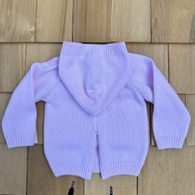 Load image into Gallery viewer, Hooded, Zip Back Baby Sweater with Image of Nantucket
