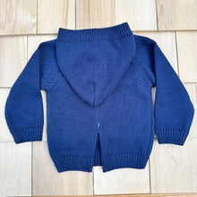 Load image into Gallery viewer, Hooded, Zip Back Baby Sweater with Image of Nantucket
