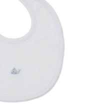 Load image into Gallery viewer, Crabs and Whales Hand Embroidered Bib- Blue
