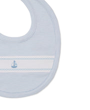 Load image into Gallery viewer, Classic Treasures Blue Bib with sailboat
