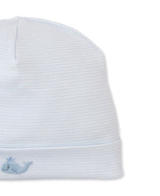 Load image into Gallery viewer, Crabs and Whales Hand Embroidered Hat- Blue
