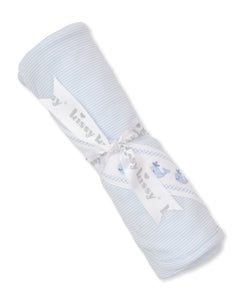 Classic Treasures Whale Blanket- Blue