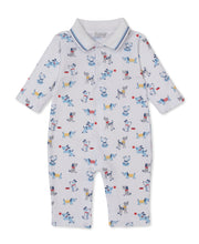 Load image into Gallery viewer, Baby romper with dog pattern on a white background
