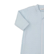 Load image into Gallery viewer, Blue Jacquard Zip Footie
