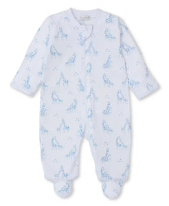 Blue Giraffe Glee Zip Footie