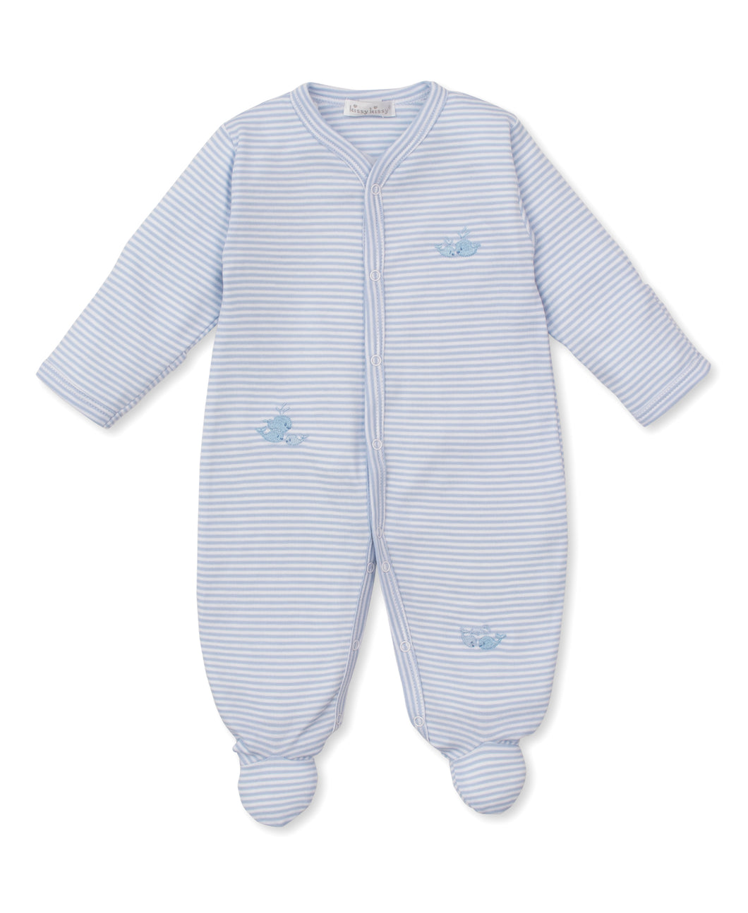 Whale Wonder Footie- Blue