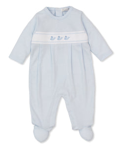 Classic Treasures Whale Footie- Blue