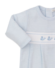 Load image into Gallery viewer, Classic Treasures Whale Footie- Blue
