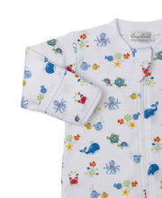 Load image into Gallery viewer, Ocean Antics Blue Zip Footie
