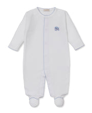 Load image into Gallery viewer, Premier Puppy Family Footie with Blue Hand Embroidery
