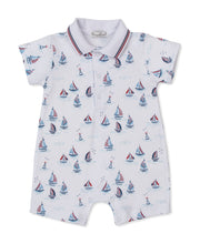 Load image into Gallery viewer, Red, White, &amp; Blue Regatta Short Sleeve Playsuit

