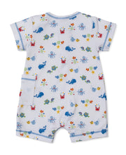 Load image into Gallery viewer, Ocean Antics Blue Short Playsuit
