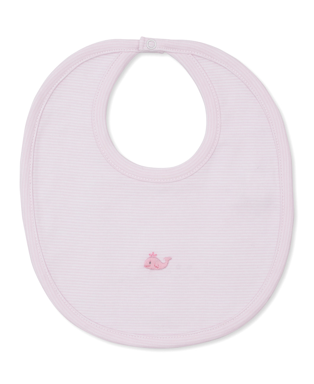 Crabs and Whales Hand Embroidered Bib- Pink