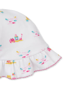 Lobsters Sandy Smiles Floppy Hat- Pink