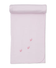 Load image into Gallery viewer, Crabs and Whales Hand Embroidered Blanket- Pink
