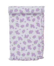 Load image into Gallery viewer, Lilac Floral-patterned fabric roll on a white background
