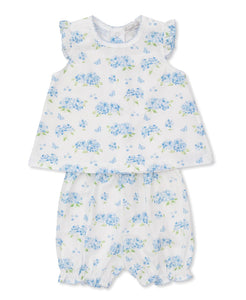 Baby Heavenly Hydrangeas Woven Sunsuit